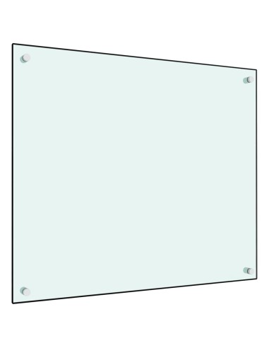Küchenrückwand Weiß 70x60 cm Hartglas