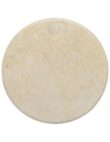 Tischplatte Creme Ø60x2,5 cm Marmor
